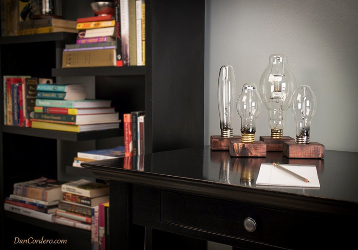 Industrial Light Table Decor Etsy