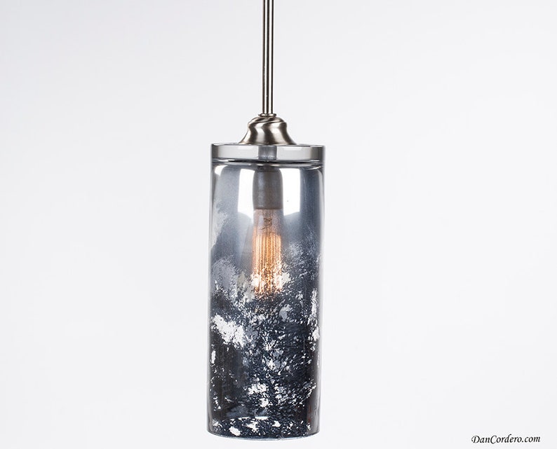 Mercury Glass Pendant Light Fixture Edison Bulb Image 0
