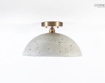 Galilean Concrete Flush Mount Light
