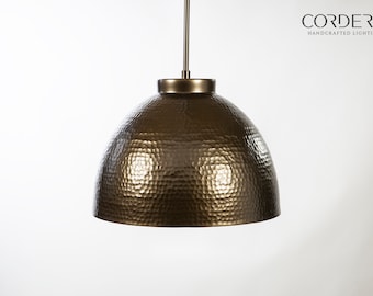 Oil Rubbed Bronze Hammered Duke Dome Pendant Light Fixture