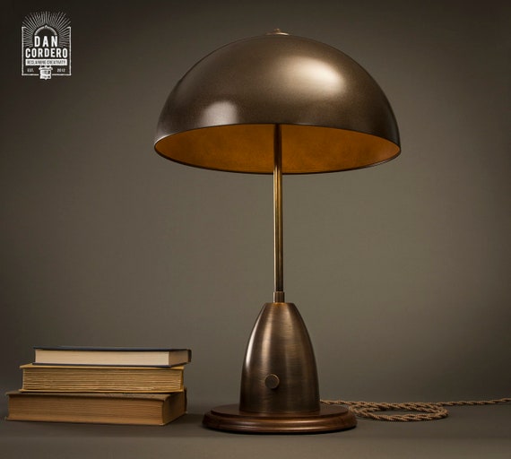 Aged Brass Dome Shade Table Lamp Aged 