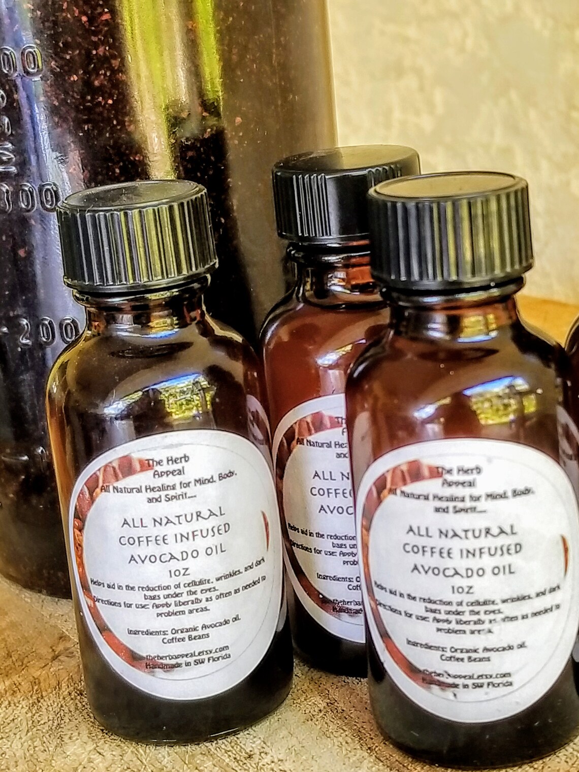 Freshly Ground Coffee Bean Infused Avocado Oil for Cellulite Etsy