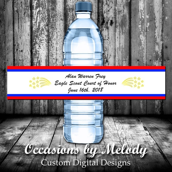Eagle Scout Water Bottle Labels Eagle Scout Decoration Water Etsy