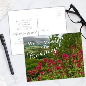 Photo Post Cards Moved to a New Home Moving Announcement | PRINTED