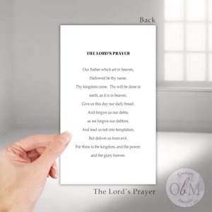 Memorial Funeral Photo Prayer Celebration of Life Card Afterglow Psalm