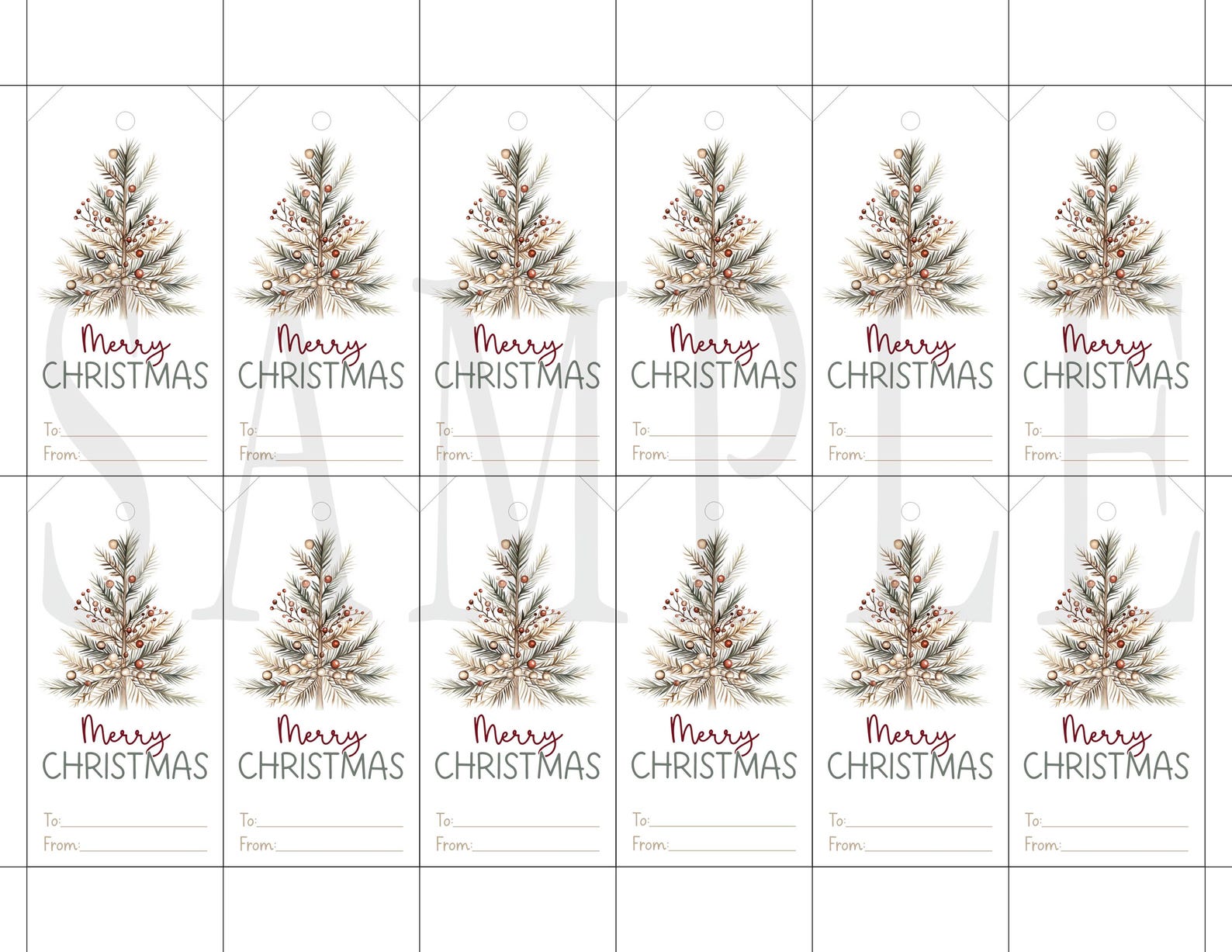 Christmas Gift Present Tags for Holiday Gifts Decoration for Package ...