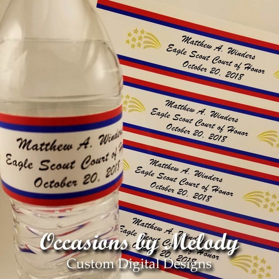 Eagle Scout Water Bottle Labels Eagle Scout Decoration Water Etsy