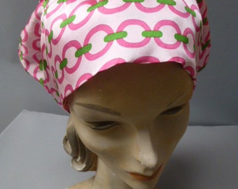 beret tam xlarge cloche hat toque chef hat chemo cap silk hand made italian designer silk  head covering hair cover