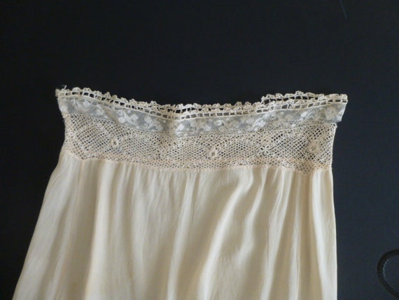 vtg 20's 30s silk chemise teddy slip