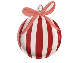Ornamentförmige Urlaubsteller - 8 "Einweg-Weihnachtsdessert- und Vorspeisenteller, 8er-Pack