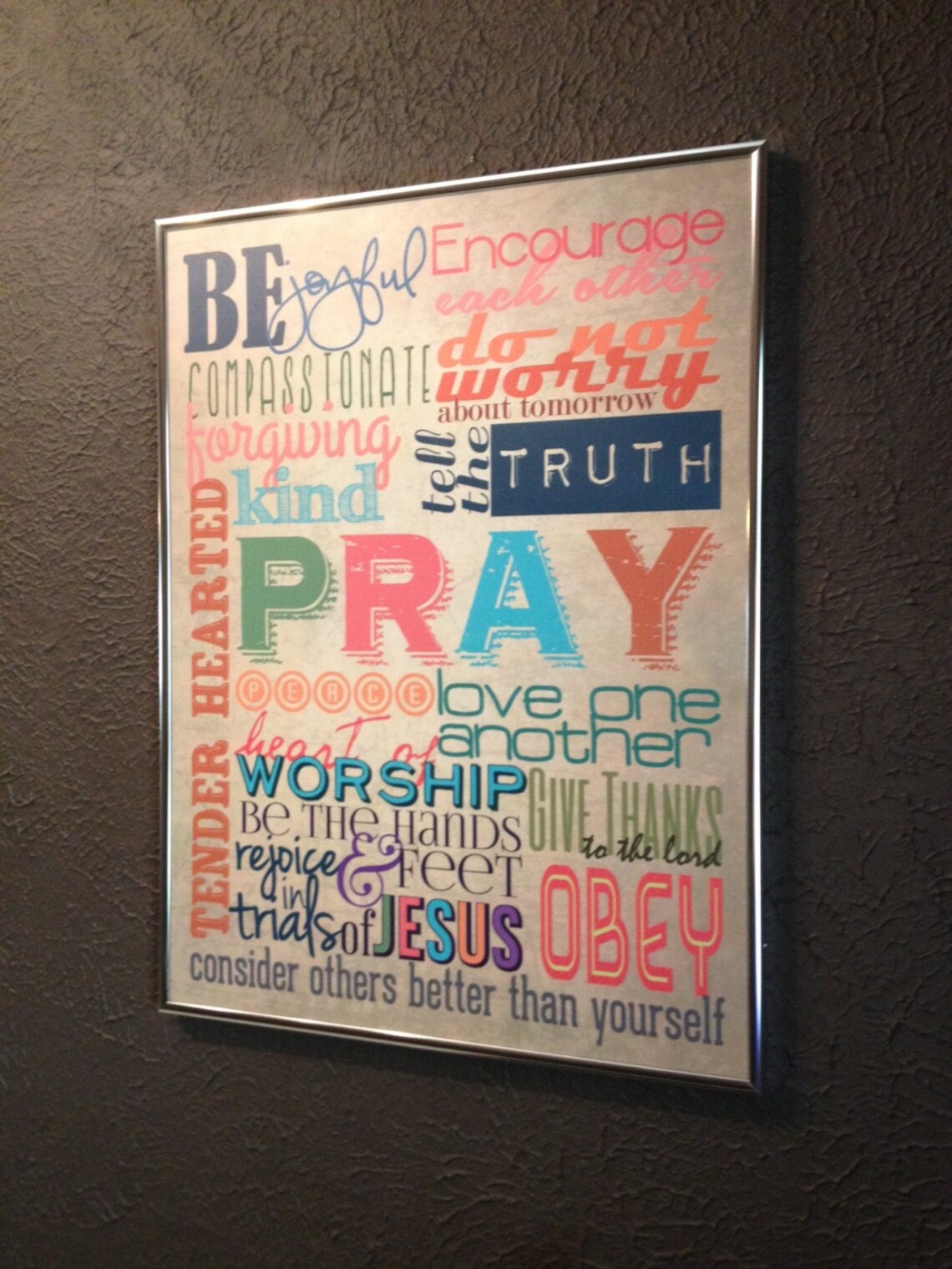 Colorful Christian Family Rules Poster 18x24 3 Etsy