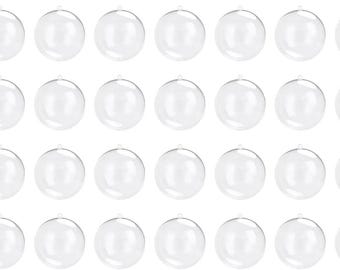 3.15"Klare befüllbare Ornamentkugeln - DIY Kunststoffornamente für Heimkehr, Basteln & Dekorieren