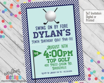 Invitación de golf / Top Golf / Putt Putt / Fiesta de cumpleaños / Ducha / Digital / Personalizada