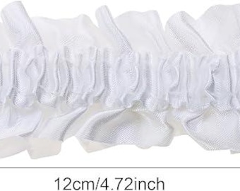Weißes Strumpfband Band - Traditionelles Arm-Band für Heimkehr Strumpfhalter