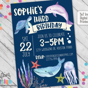 Under the Sea | Sea Creature | Birthday Party | Baby Shower | Digital | Custom