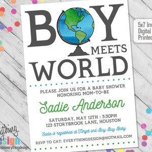 Invito Boy Meets World / Baby Shower / Festa di compleanno / Digitale / Personalizzato