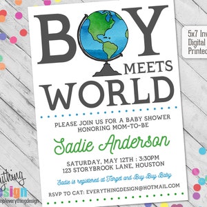 Boy Meets World Invitation Baby Shower Birthday Party Digital or Printed Custom Free Shipping image 1