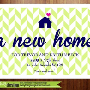 Custom digital invitation!  Moving Announcements- A new home