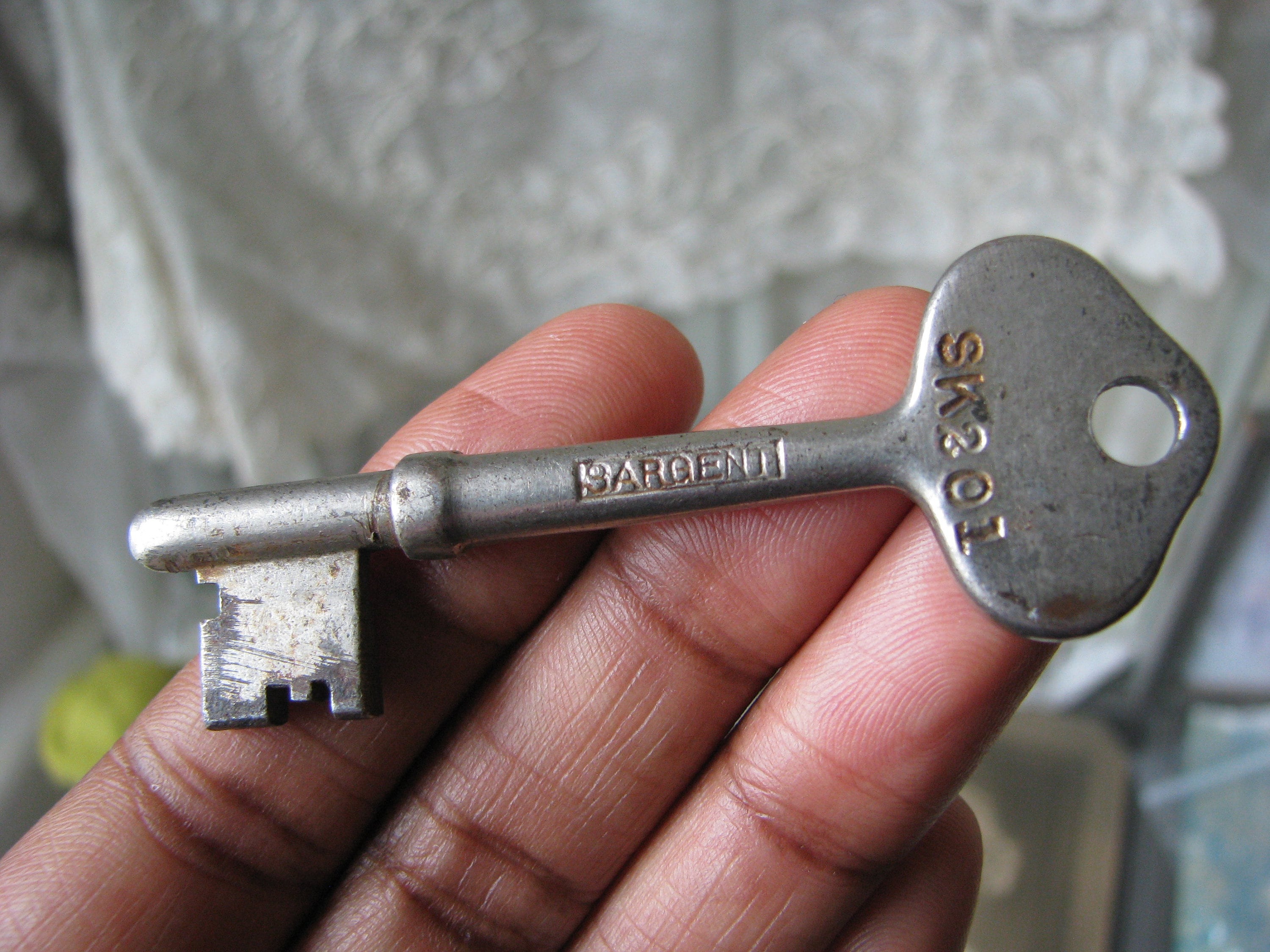 Antique Sargent Key, Sargent & Co., Antique Skeleton Key