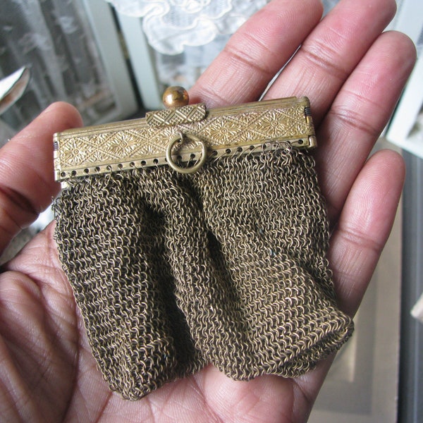 Antique Victorian Coin Purse, Antique Ladies Coin Purse, Chain Coin Purse, Antique Metal Coin Purse, Gifts For Brides