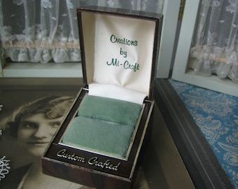 Vintage Marmorierte Zelluloid Verlobungsring Box, Art Deco Display