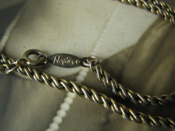 Vintage Gold Plated Napier Wheat Link Rope Chain … - image 4