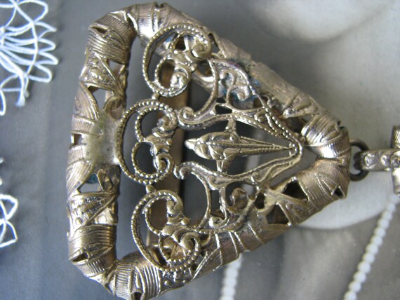 Antique Belt buckle, Victorian Belt Buckle, Filig… - image 4