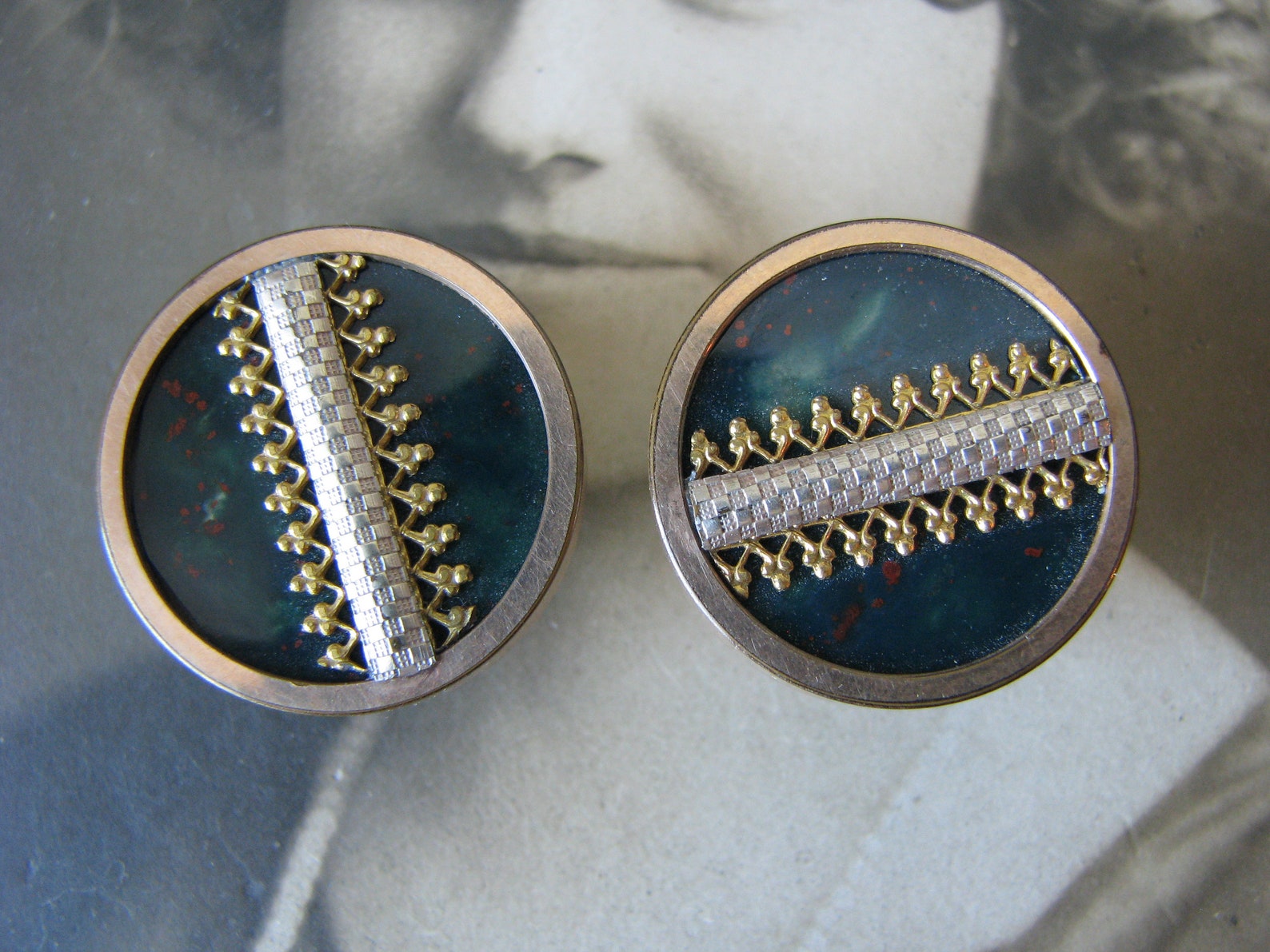 Antique Collar Studs Victorian Collar Studs Gold Filled Etsy New Zealand