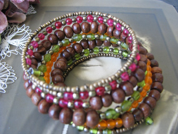 Bohemian Gypsy Bracelet, Gypsy Bead Bracelet, Vin… - image 3