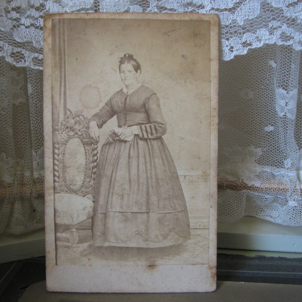 Civil War Era Photographer, Photograph Card, Collectible Photograph, Old Time Image, Beautiful Young Lady, Antique Photograph