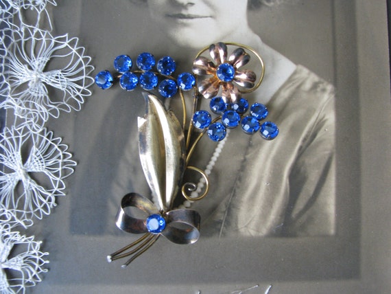 Unique argent Art Nouveau fleur broche signée signed brooch Henry MIAULT
