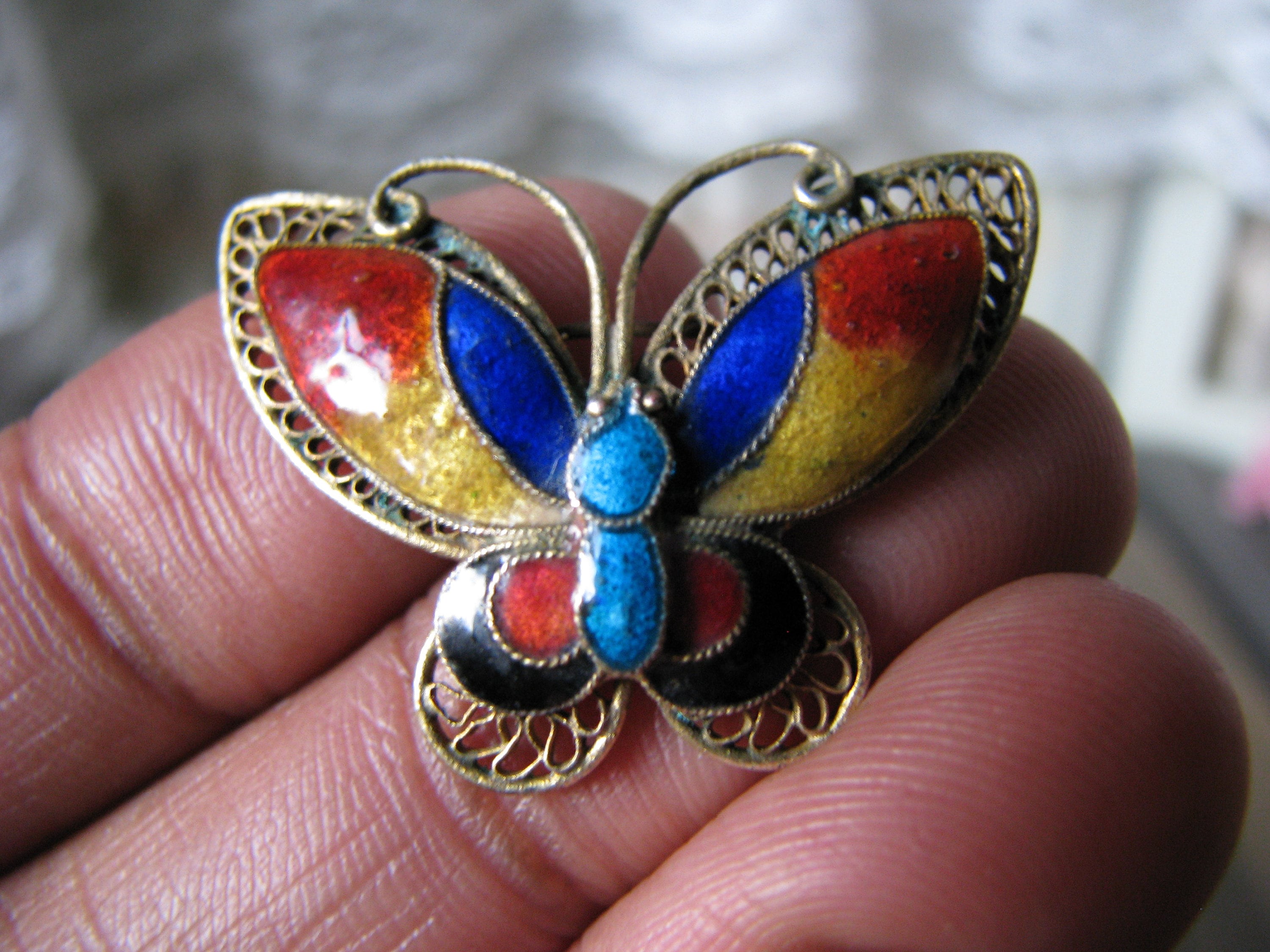 Jean Paul Gaultier蝶バタフライ大ぶりブローチJPG