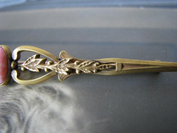 Antique Bar Brooch, Victorian Bar Brooch, Faux Co… - image 7