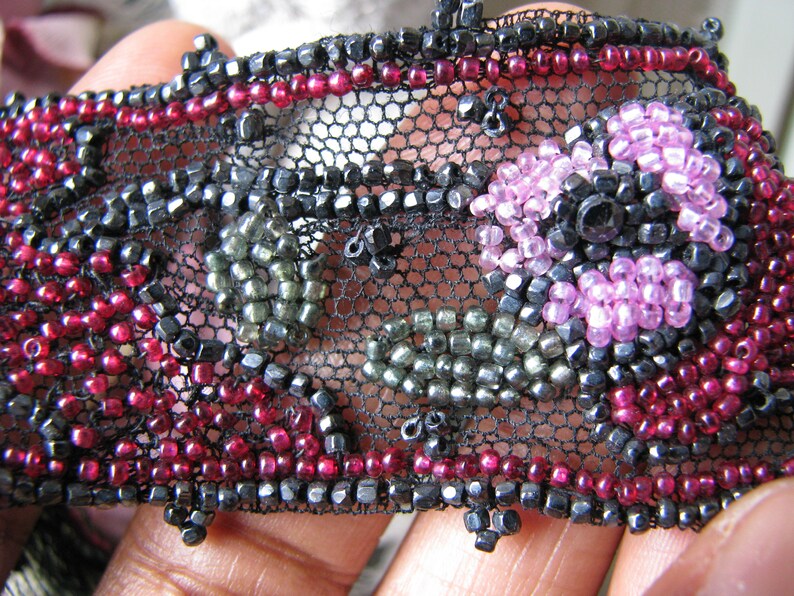 Antique Beaded Trim Beaded Trim Sample Victorian Beaded Etsy