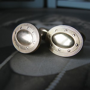 Gifts For Him, Antique Gold Plated Cuff Links, KRAMENTZ Cuff Links, Gold Plated Cuff Links