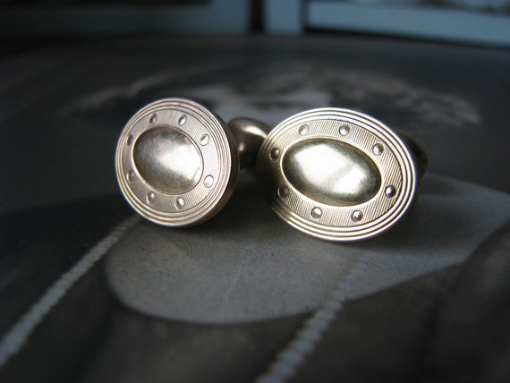 Gifts For Him, Antique Gold Plated Cuff Links, KRA