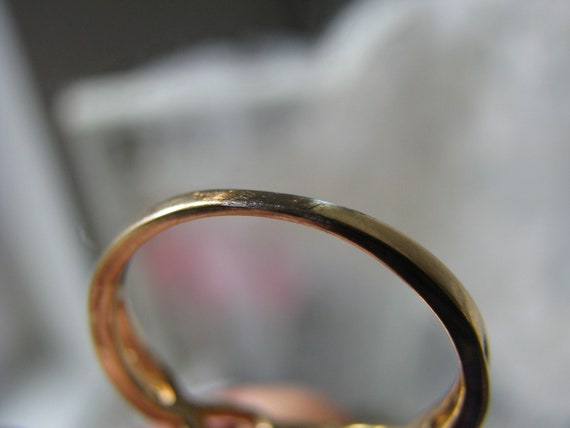 Vintage Garnet Ring, Gold Plated Garnet Ring, Gar… - image 8