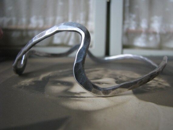 Sterling Silver Upper Arm Bracelet, Handmade Upper