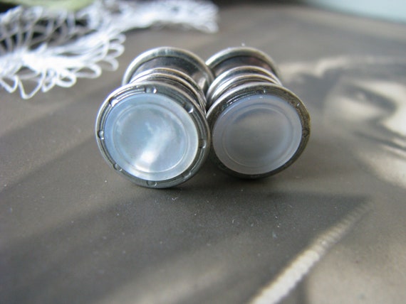 Gifts For Men, Art Deco Snap Cuff Links, Mother O… - image 1
