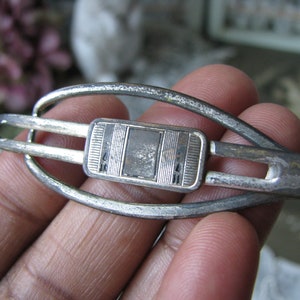 Art Deco Tie Clip Tie Bar, Silver Plated Tie Clip Tie Bar, Letter Tie Bar, Letter Initial Tie Clip Bar, Vintage Tie Bar, Gifts For Him