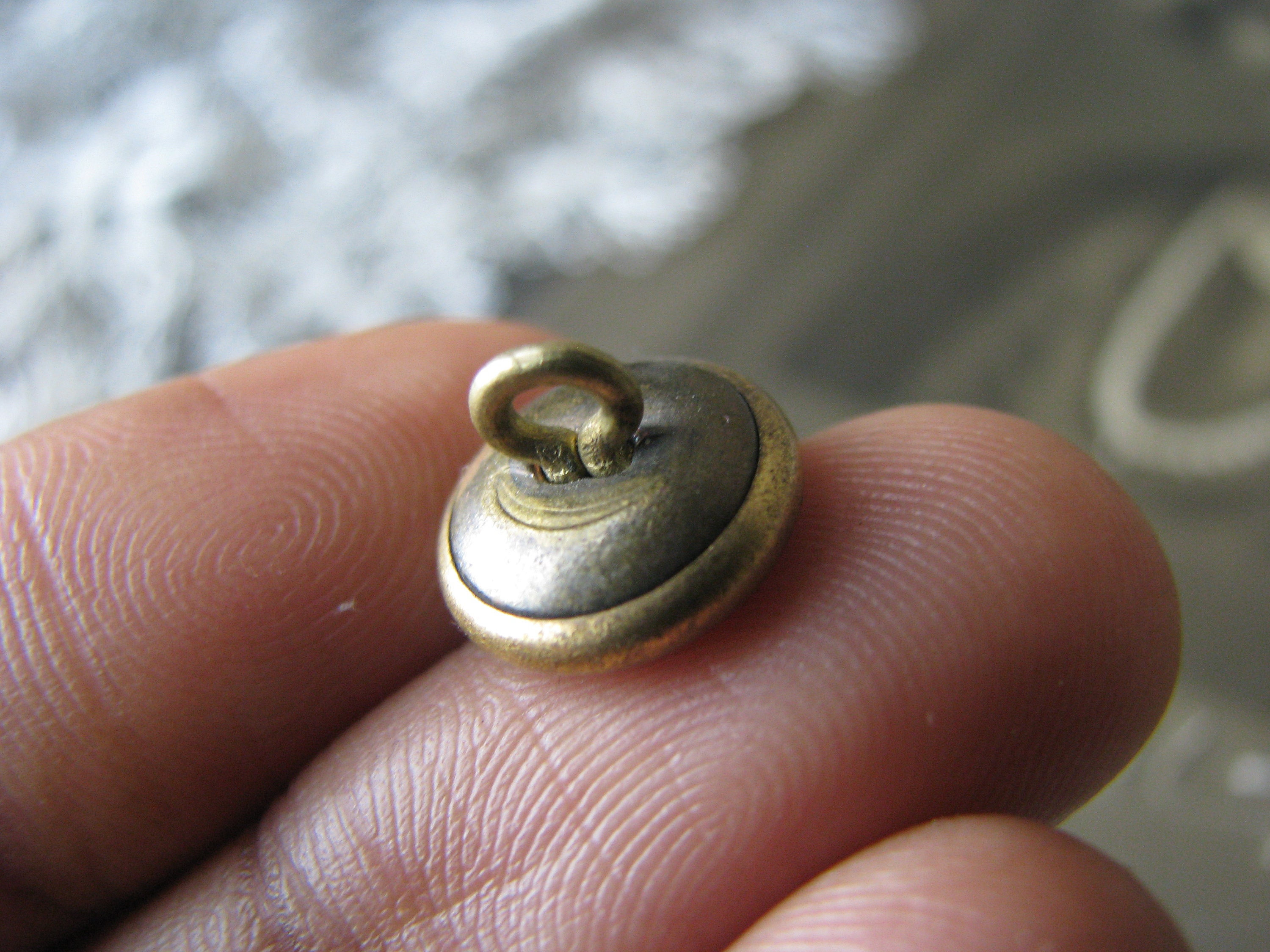 Antique Cut Steel Brass Button, Victorian Stud Button - Etsy