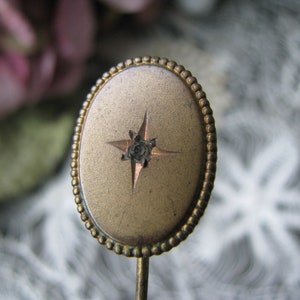 Antique Stick Pin, Victorian Stick Pin, Antique Paste Stick Pin, Gold Filled Stick Pin, Collectible Stick Pin