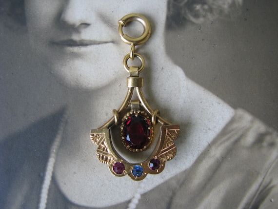 Antique Paste Pendant, Victorian Paste Pendant, A… - image 6