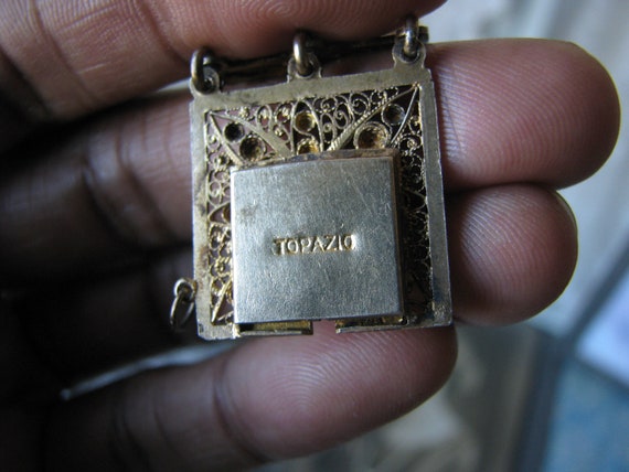 Vintage Topazio Bracelet, Spun Silver Bracelet, T… - image 7