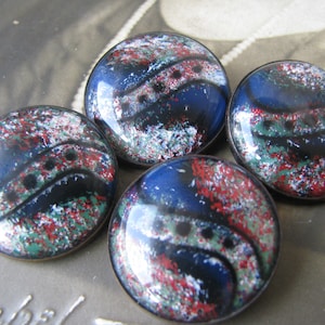 Art Deco BUttons, Art Glass Buttons, Art Deco Glass Buttons, Large Art Deco Buttons, Large Glass Buttons, Vintage Sewing Notions