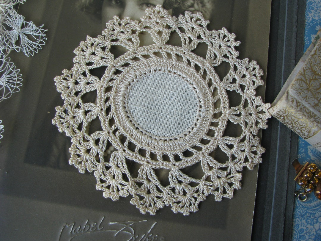 Vintage Cream Crochet Doily, Lacy Rim, 4 7/8'' - Etsy