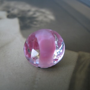 Large Vintage Mottled Glass Jewel, Vintage Art Glass Jewel, Vintage Two Toned Glass Jewel, FOR 1 JEWEL