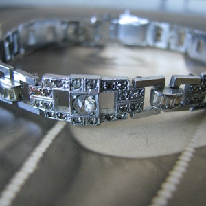 Art Deco Paste Bracelet, Art Deco Rhinestone Bracelet, 1930&#39;s Art Deco Bracelet, Wedding Bracelet, Bridal Jewelry, Vintage Wedding Jewelry