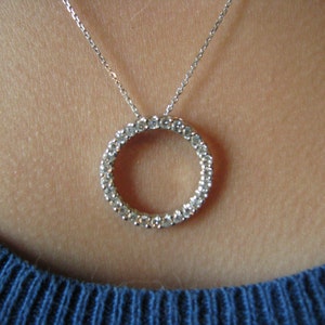 Sterling Silver Cubic Zirconia Infinity Ring Necklace Pendant Bridal Jewelry Wedding Necklace Bridal Necklace 925