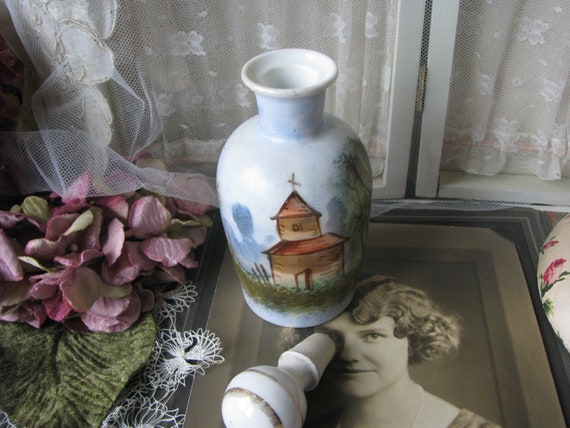 Antique French Perfume Bottle, Porcelain Perfume … - image 6